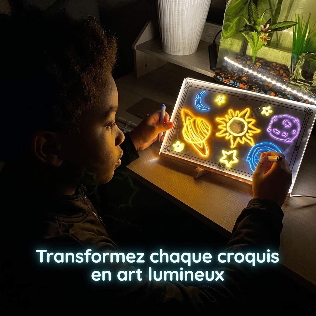 LumiDraw™ : Le Tableau Magique Sans Écran ✨