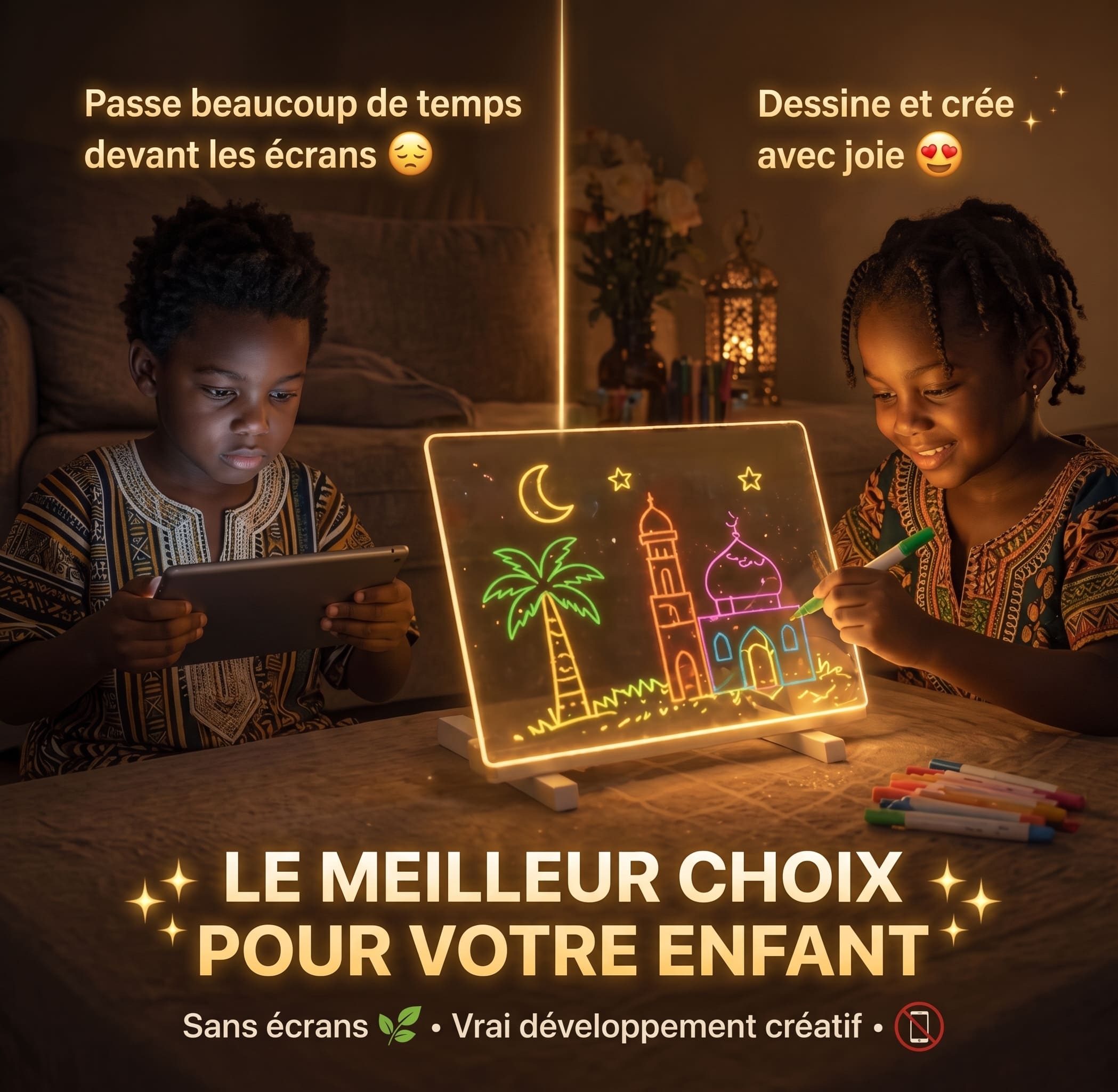 LumiDraw™ : Le Tableau Magique Sans Écran ✨